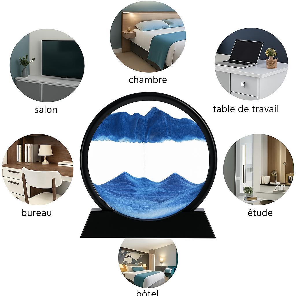 Lampe de Table LED à Sable Coulant – Une Œuvre d’Art Lumineuse !